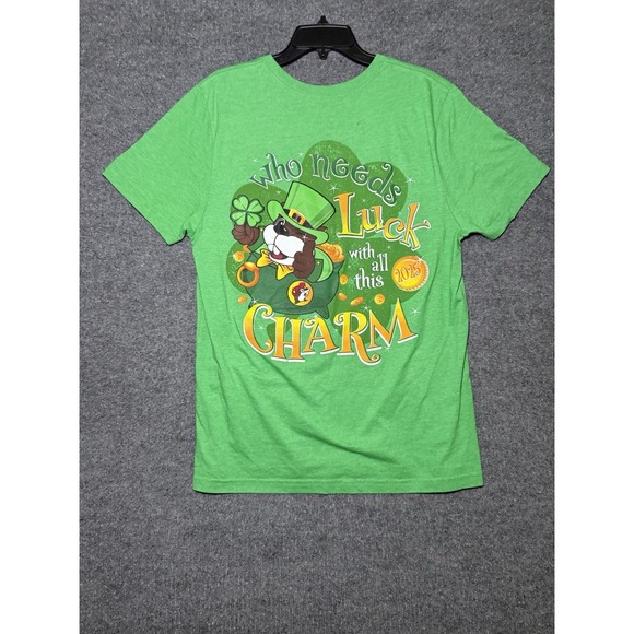 Buc-ee's Shirt Mens Small St Patricks Day Lucky Charm Beaver Graphic Tee 2025 - Picture 4 of 7